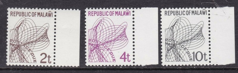 MALAWI ^^^^BOB  sc# J13,J14,J16   MNH POSTAGE DUES$$@ lar 357mala