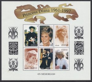 2119-20 Antigua Princess Diana SS MNH