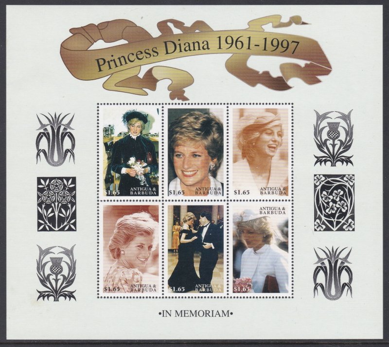 2119-20 Antigua Princess Diana SS MNH