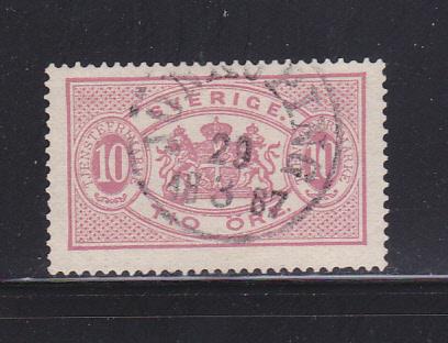 Sweden O17b U Official Stamp