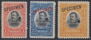 ECUADOR 1904 Sc 160-162 PERF PROOFS + SPECIMEN MNH VF 