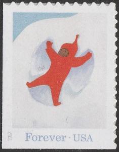 US 5245 The Snowy Day Peter making Snow Angel forever single MNH 2017