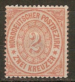 Germany N. German Confed. 20  Mi 20 MH VF ap 1869 SCV $40.00