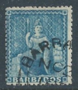 Barbados #33 Used (1p) Britannia - Wmk. 5 - Clean Perf