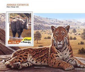 St Thomas - 2020 Extinct Species Animals - Stamp Souvenir Sheet - ST200604b