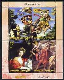 SOMALIA - 2004 - Paintings, Domenichino - Perf 4v Sheet - MNH - Private Issue