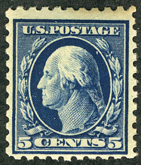 US # 428 SCV $75.00 VF mint never hinged, nicely centered,  5c Washington,  p...