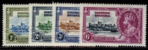 NORTHERN RHODESIA GV SG18-21, 1935 SILVER JUBILEE set, M MINT. Cat £20.