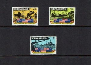 Norfolk Island: 1991 50th Anniversary Outbreak of Pacific War,  MNH set