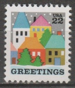 #2245, Single.  Village Scene  MNH, '22 cent'