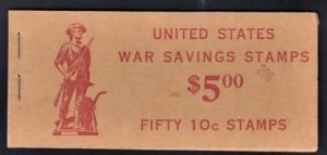 US WS7b Postal Savings F-VF Mint NH Pristine Booklet with F-VF Panes