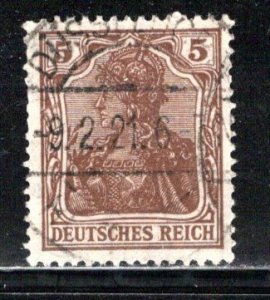 Germany Reich Scott # 118, used, exp.h/s, Mi# 140a