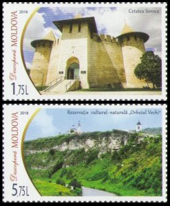 2018 Moldova 1054-1055 Fortress of Forty. Archaeological Complex Museum Old Orhe
