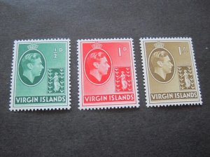 Virgin Islands 1938 Sc 76,77,83 MH