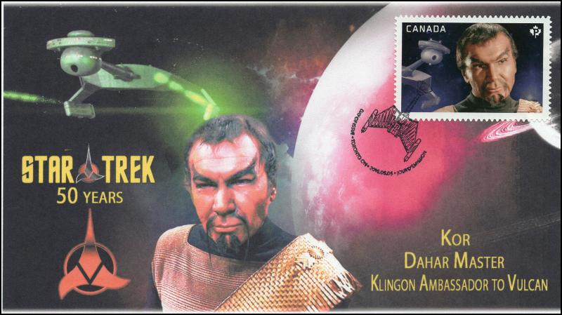 2016, Canada FDC, Star Trek, Kor, Dahar Master, 16-024