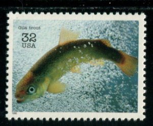 3105j US 32c Endangered Species - Gila Trout, MNH