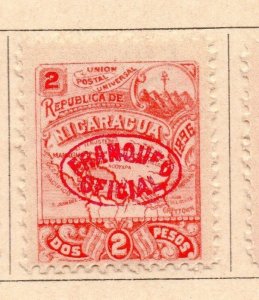 Nicaragua 1896 Early Issue Fine Mint Hinged Optd Franqueo Official 2P. 155315