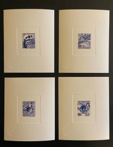 1988 Workshop Color Proofs WWF Lemurs Malagasy Blue-