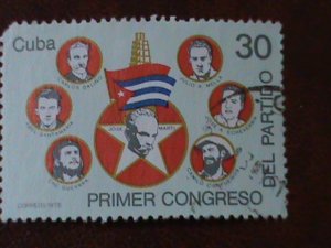 ​CUBA-FAMOUS PEOPLE OF CUBA- USED VERY FINE WE SHIP TO WORLDWIDE AND COMBINE