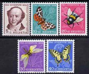 Switzerland 1954 Pro Juventute Insects set of 5 unmounted...