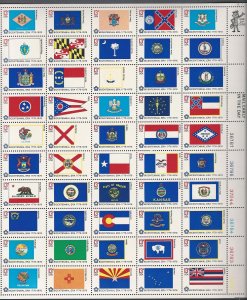 US Cat #1633-82 Mint Sheet, State Flags, M-NH*-