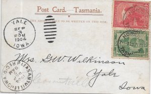 1904 Hobart, Tasmania to Yale, IA fwd Pleasantville (59788)