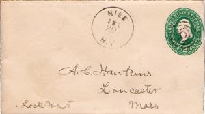 United States York Nile 1891 target  1846-1957  Postal Stationery Envelope  R...