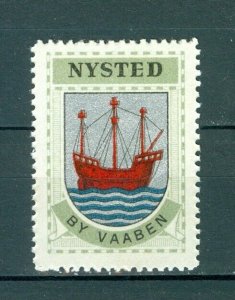 Denmark. Poster Stamp 1940/42. Mnh. Town: Nysted. Coats Of Arms: Sail Ship