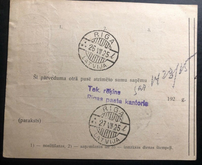 1926 Kreslawa Latvia Money Order Receipt Cover To Riga