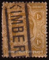 Cape of Good Hope SG#77 Used - 1902 1s. yellow - Kings