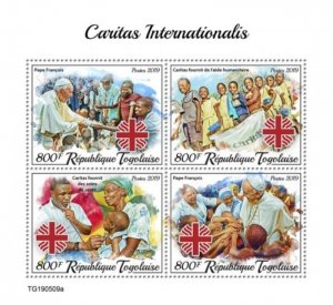 Togo - 2019 Caritas Internationalis - 4 Stamp Sheet - TG190509a