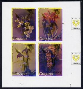 Guyana 1985-89 Orchids Series 2 Plate 46, 55, 57 & 81...