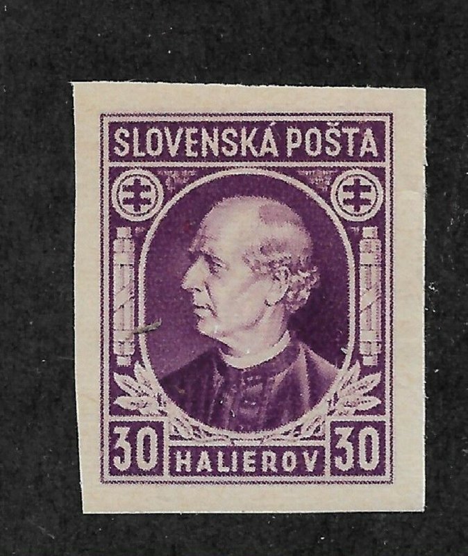 Slovakia 1939,Hlinka Issue,Scott # 29a Imperf,VF MNH**OG (AD-St)  