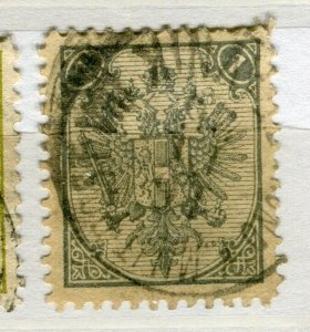 BOSNIA; 1890s classic Eagle Arms issue used 1k. value fine POSTMARK