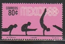 MEXICO 993, 80¢ Gymnastics 4th Pre-Olympic Set SINGLE, MINT, NH. VF.