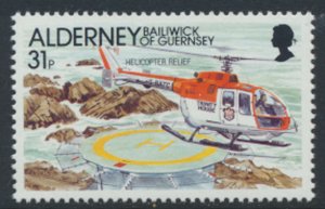 Alderney  SG A49  SC# 62  Aircraft  helicopter  MNH  see scan