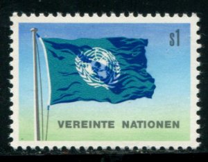2 UN Vienna S1 Flag,  MNH