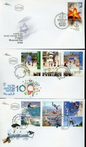 ISRAEL LOT A OF 20  DIFFERENT VERY LATE DATE FIRST DAY COVERS