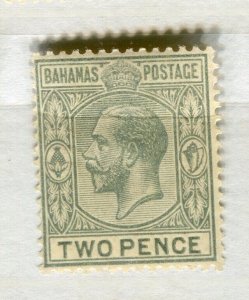 BAHAMAS; 1912 early GV issue fine Mint hinged Shade of 2d. value