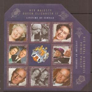 GIBRALTAR SGMS1396 2011 LIFETIME OF SERVICE SHEETLET  MNH