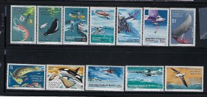 AUSTRALIAN ANTARCTIC TERRITORY #L23-34-1973 SET- MINT LIGHT  HINGED