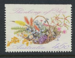 Australia SG 1318  Used - Greetings - Flowers top imperf