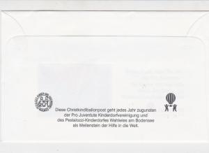 Austria 2002 Christ in Manger Christmas Slogan Balloon Post Stamps CoverRef28080