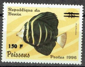 BENIN 2000 1269 150F 100€ ACANTHURIDAE FISH POISSONS OVERPRINT SURCHARGE MNH