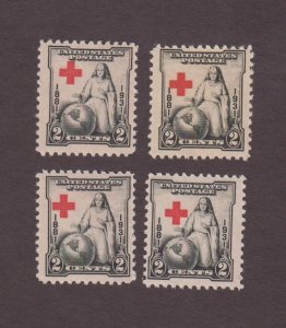US, 702, EFO, RED CROSS DRAMATIC SHIFT , 1932, MINT NH