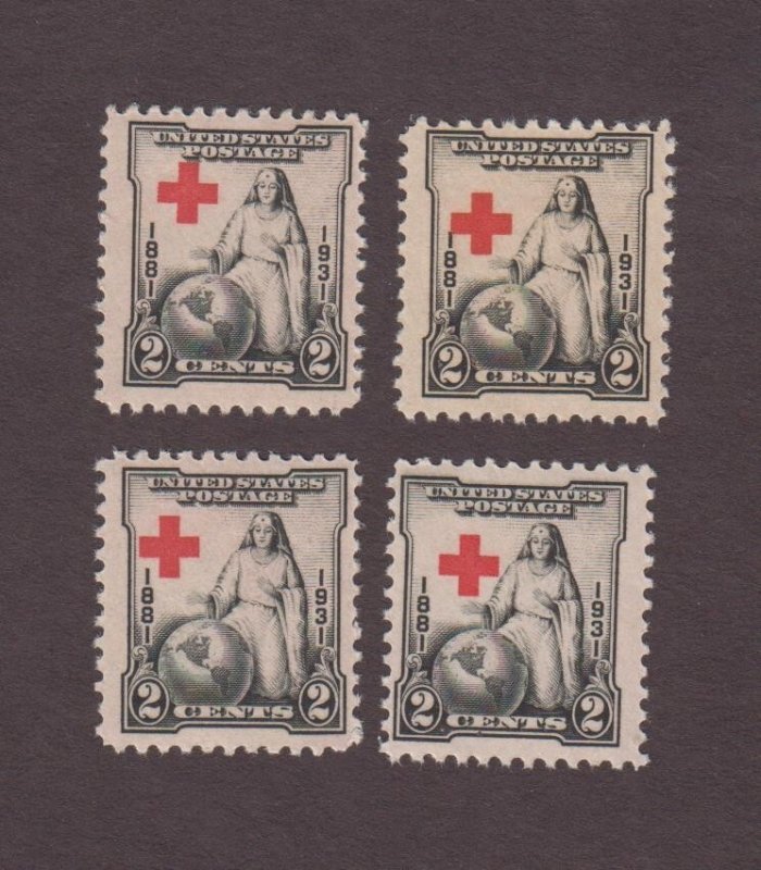 US, 702, EFO, RED CROSS DRAMATIC SHIFT , 1932, MINT NH
