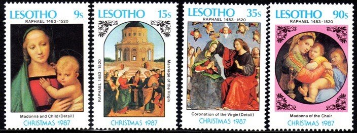 Lesotho - 1987 Christmas Set & MS MNH** SG 786-790