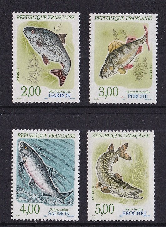 France   #2227-2230  MNH  1990  fish