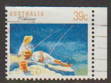 Australia SG 1179ba FU -  booklet stamp perf 13 1/2 top r...