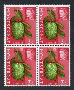 Montserrat SG215w 3c Wmk crown to Right U/M Block Cat 100 pounds